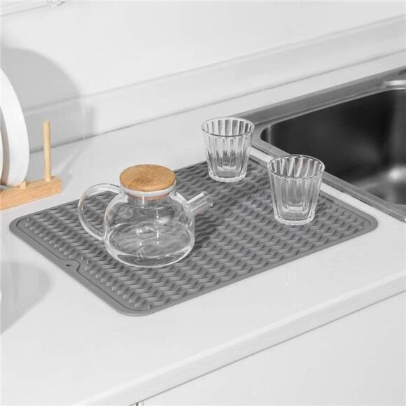 Silicone Dish Drying Mat Multiple Usage,Easy clean,Eco-friendly,Heat-resistant - Picture 5 of 7